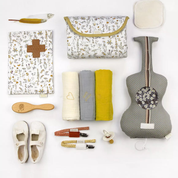 Protège carnet de santé Camille - Vanille Coton