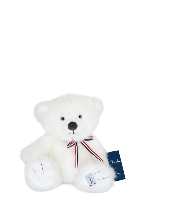 Peluche ours français 35 cm - Vanille Coton