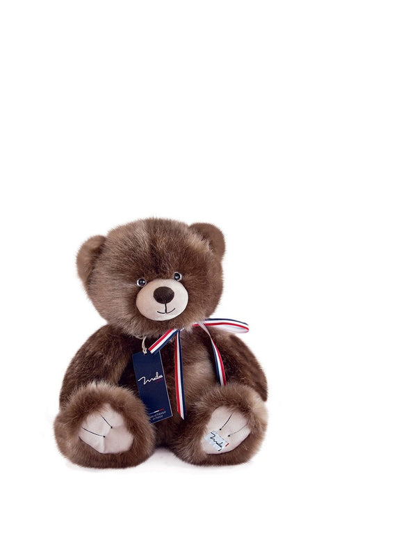 Peluche ours français 35 cm - Vanille Coton