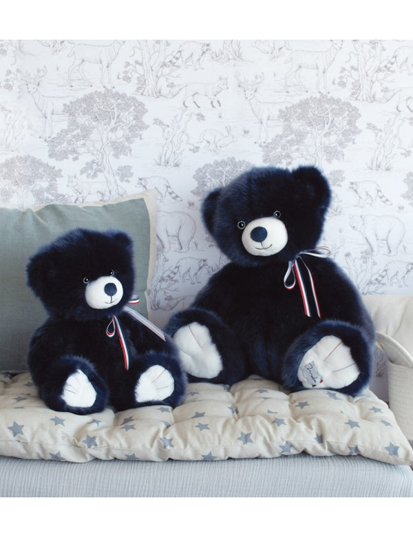 Peluche ours français 35 cm - Vanille Coton