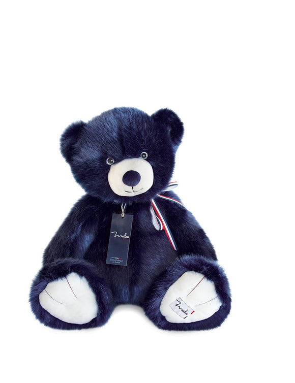 Peluche ours français 35 cm - Vanille Coton