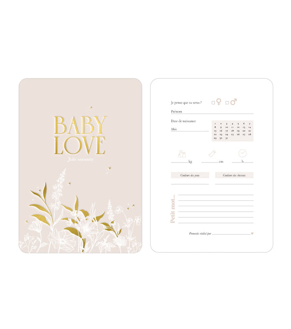 Cartes pronostics naissance - Vanille Coton