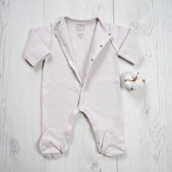 Pyjama polaire coton BIO taupe - Vanille Coton