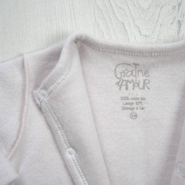 Pyjama polaire coton BIO taupe - Vanille Coton