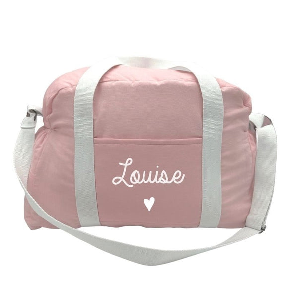 Sac à langer lin rose - Vanille Coton